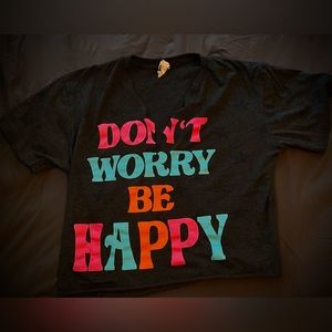Don’t worry be happy cropped t shirt